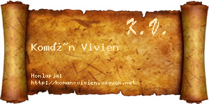 Komán Vivien névjegykártya